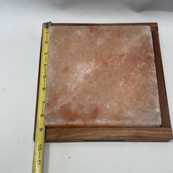 Himalayan Pink Rock Salt Block for Grilling, Searing, Cooking, BBQ & Wood Frame - Picture 8 of 9